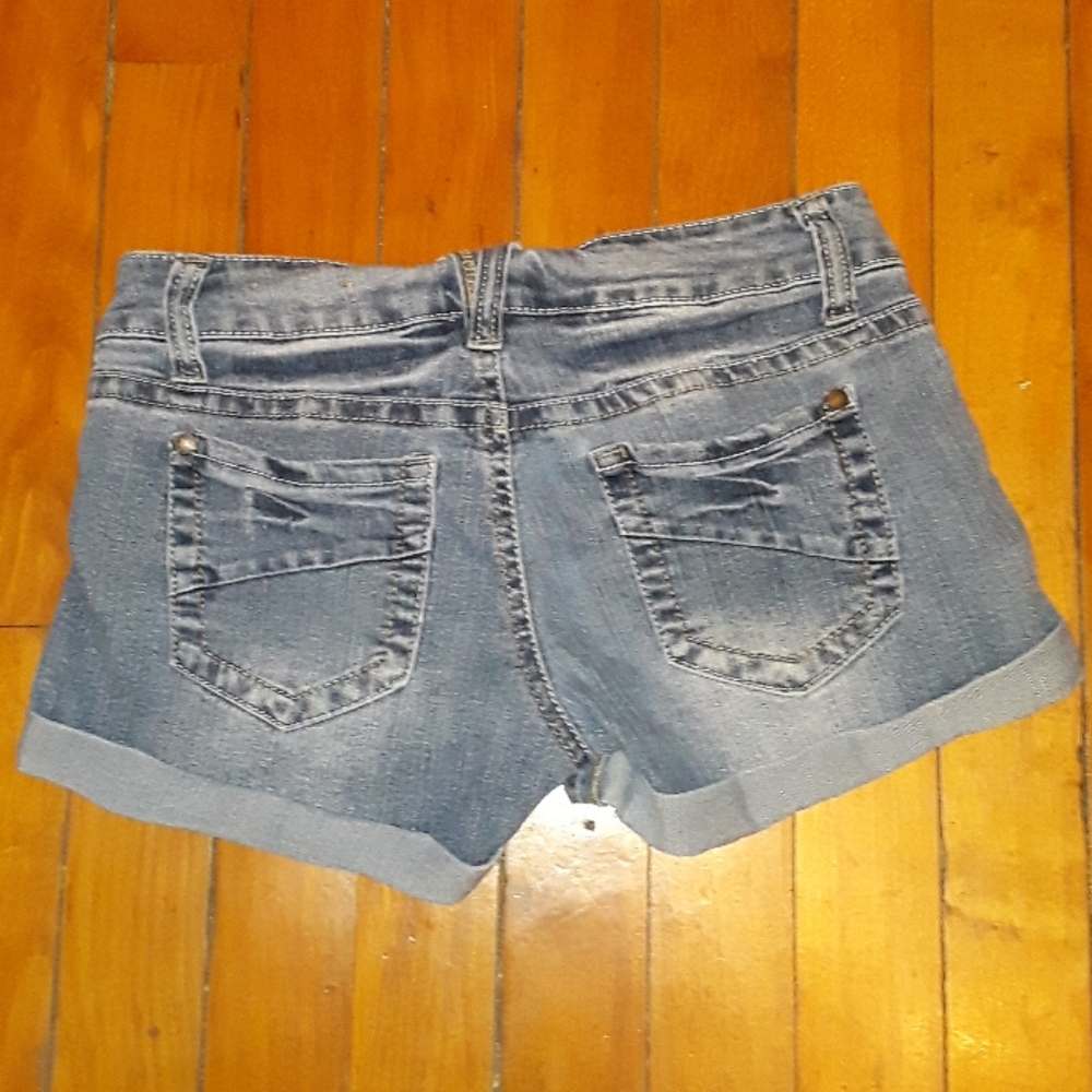 Wallflower Denim Rolled Shorts